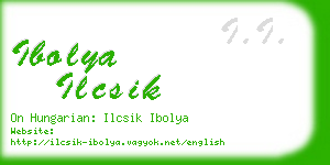 ibolya ilcsik business card